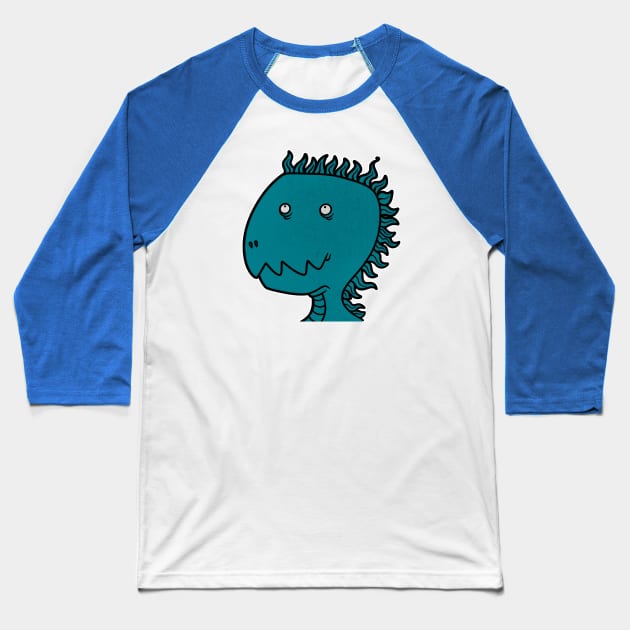 Big head Baseball T-Shirt by Monster Doodle